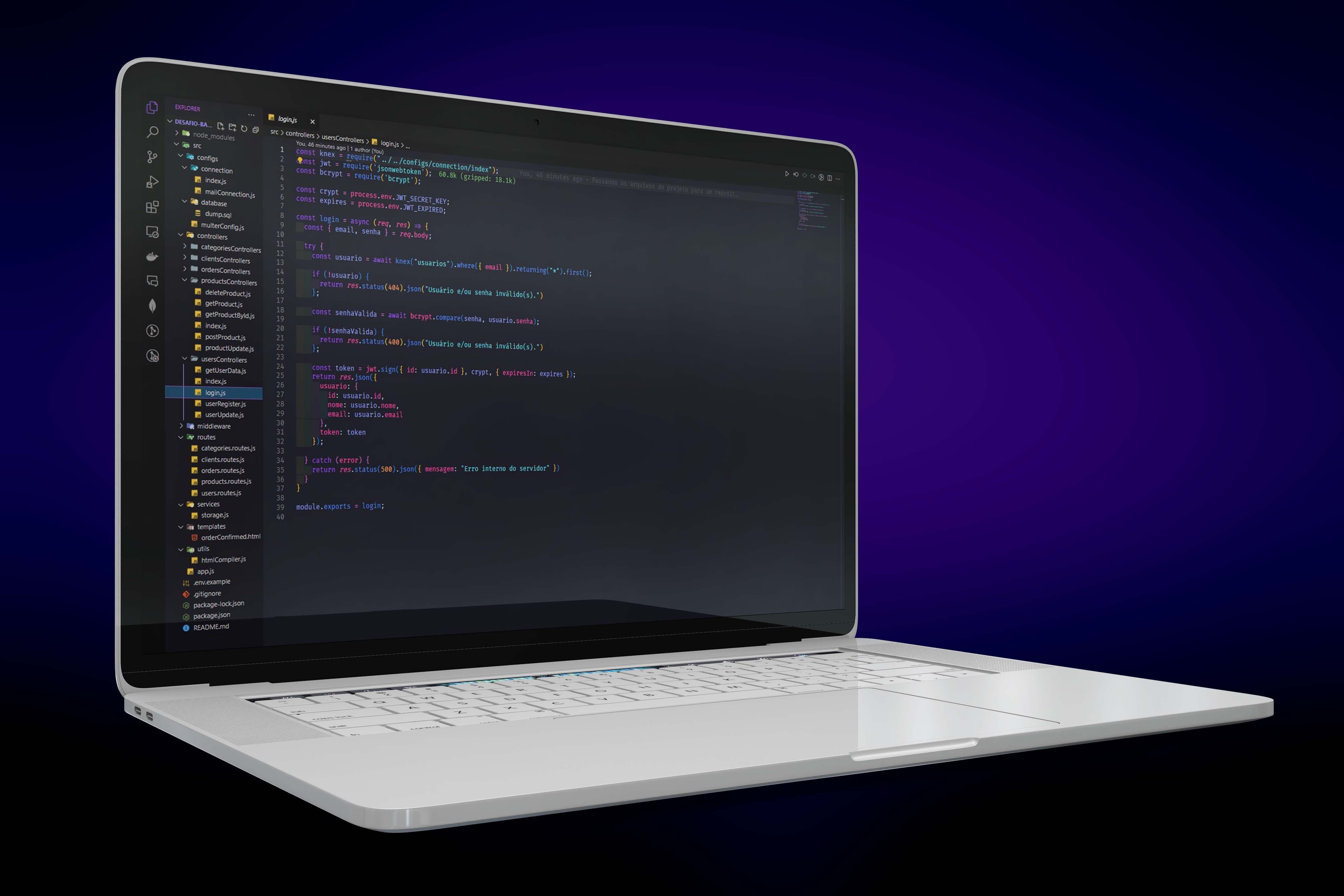 Interface do projeto Product Manager